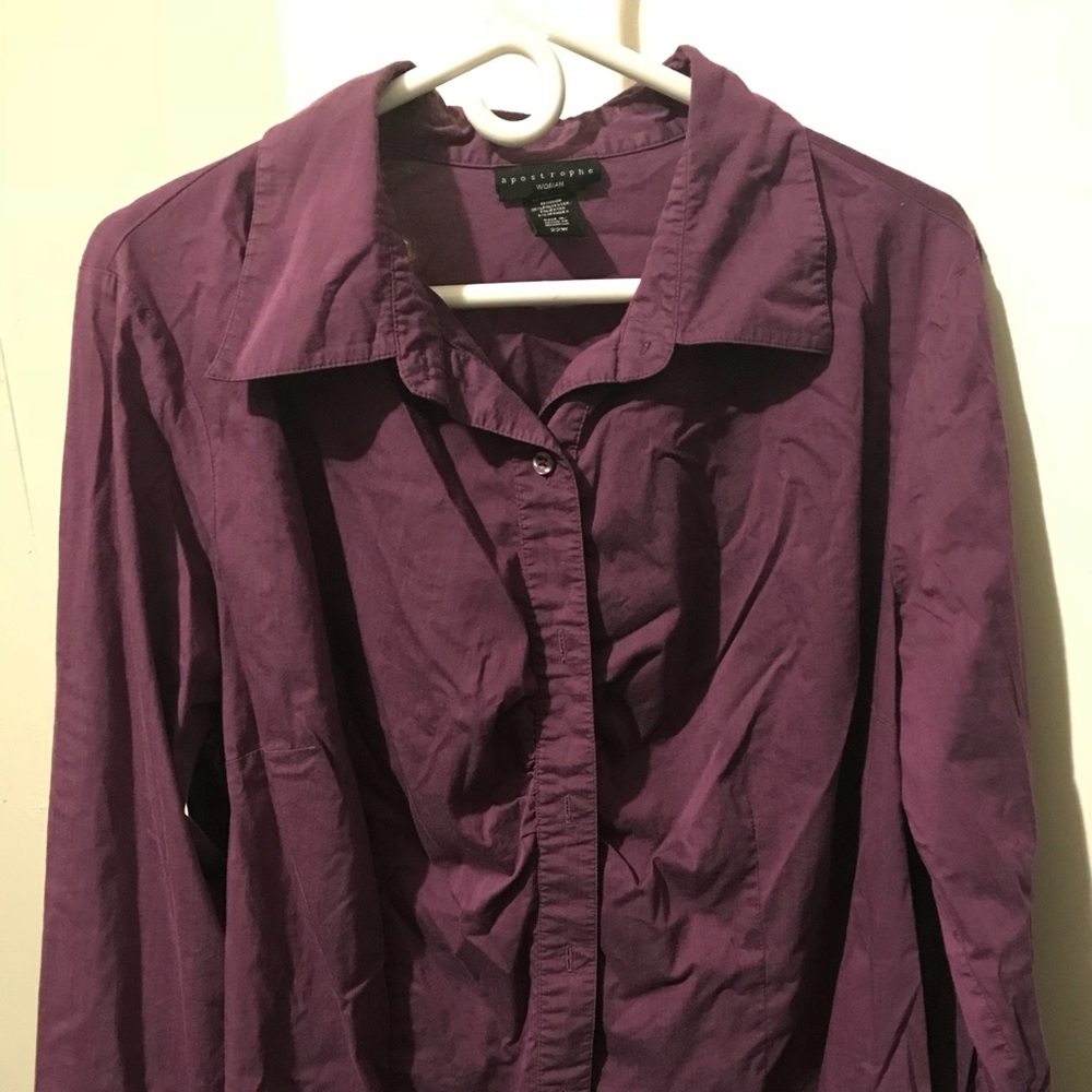 Dark purple button up dress shirt